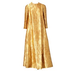 Sarmi Gold Brocade Evening Coat