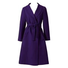 Halston Double Face Wool Wrap Coat