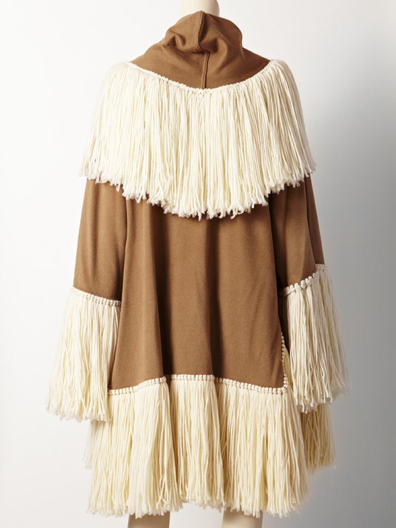 Moschino Coat With Fringe In New Condition In New York, NY