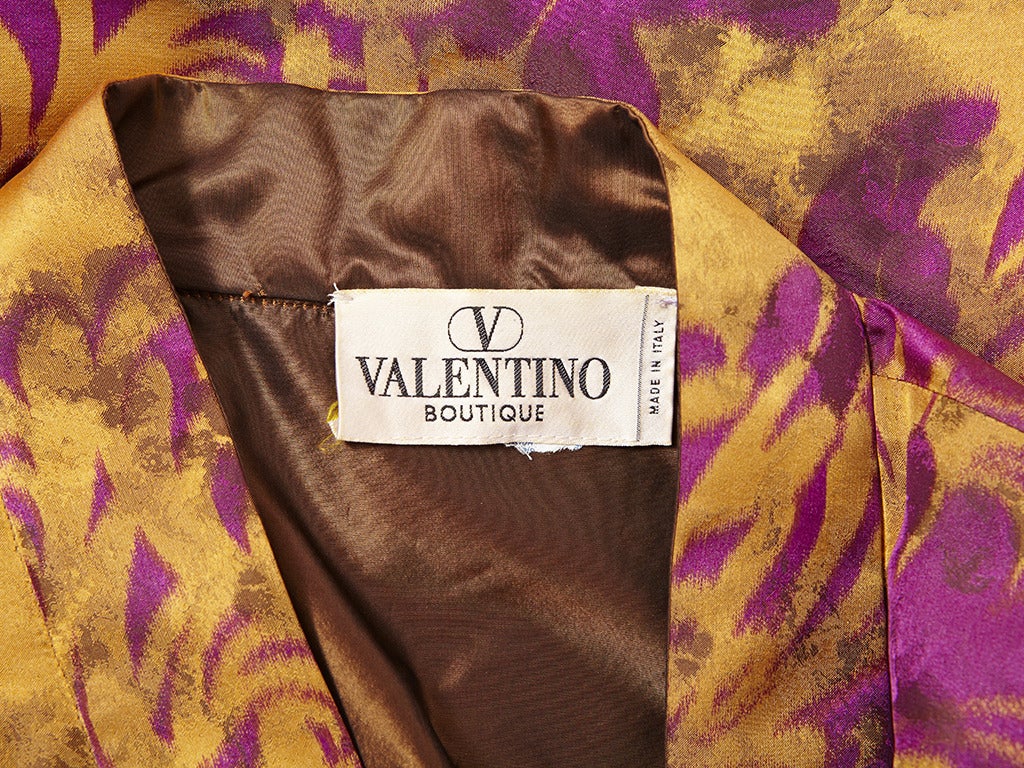 Women's Valentino Printed Taffeta Belted Kimono Coat