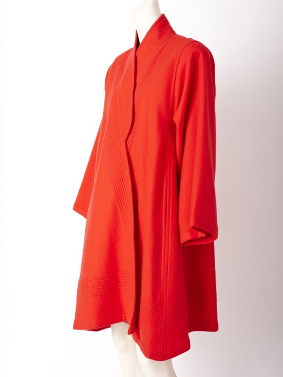Shamask Wool Coat With Trapunto Detail