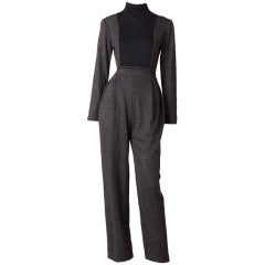 Retro Geoffrey Beene Wool Knit Jumpsuit