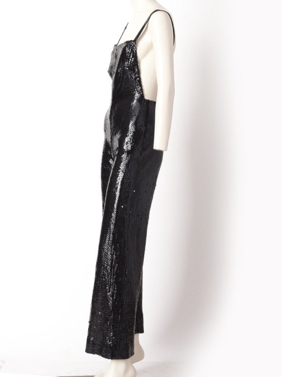 Black sequined jumpsuit,