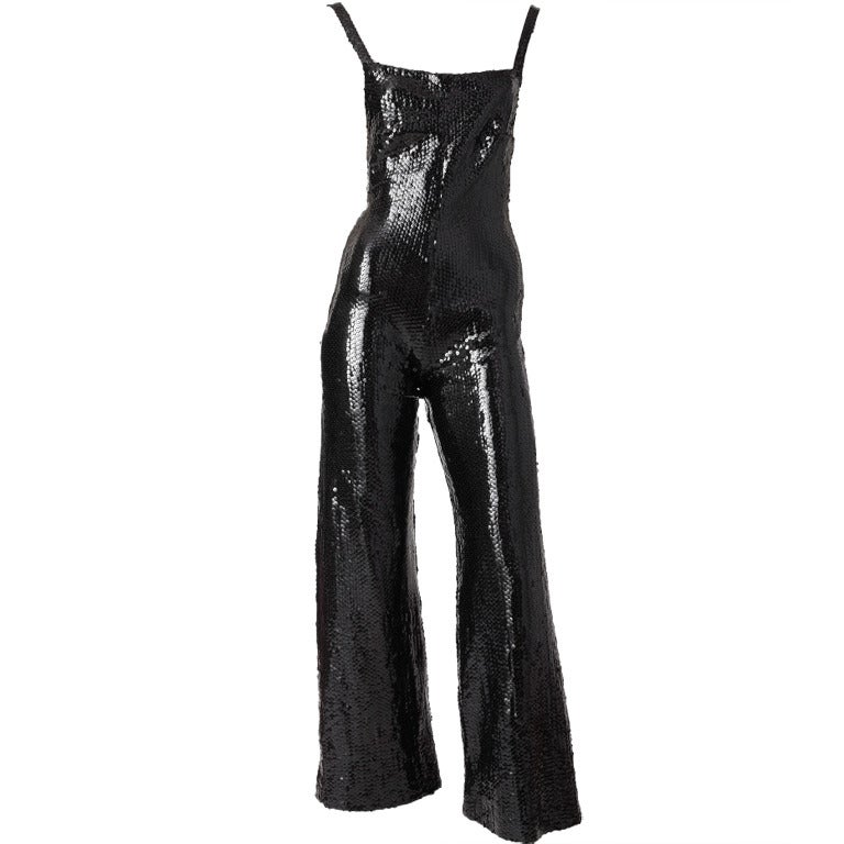 1970's Sequined Jumpsuit at 1stDibs