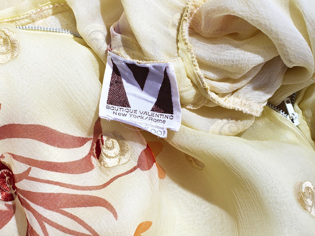 Women's Valentino Floral Print Chiffon Dress