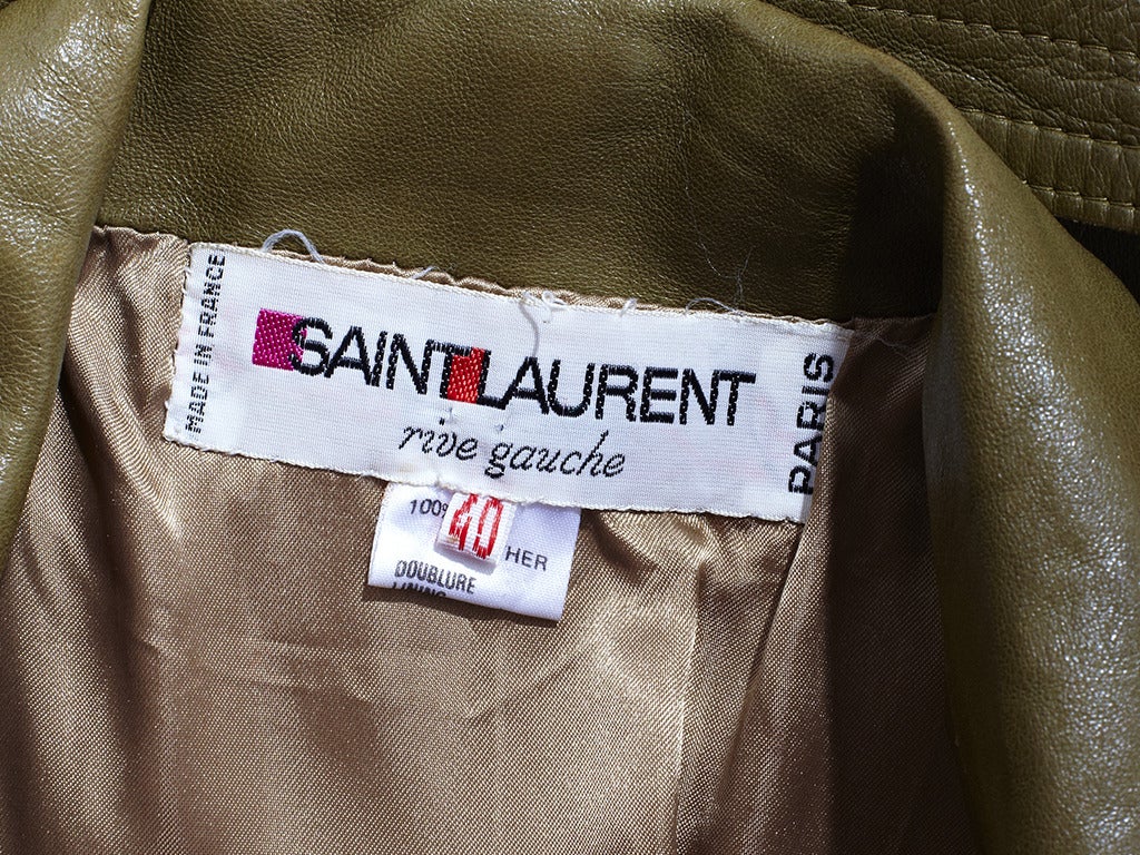 Women's YSL Belted Leather Jacket