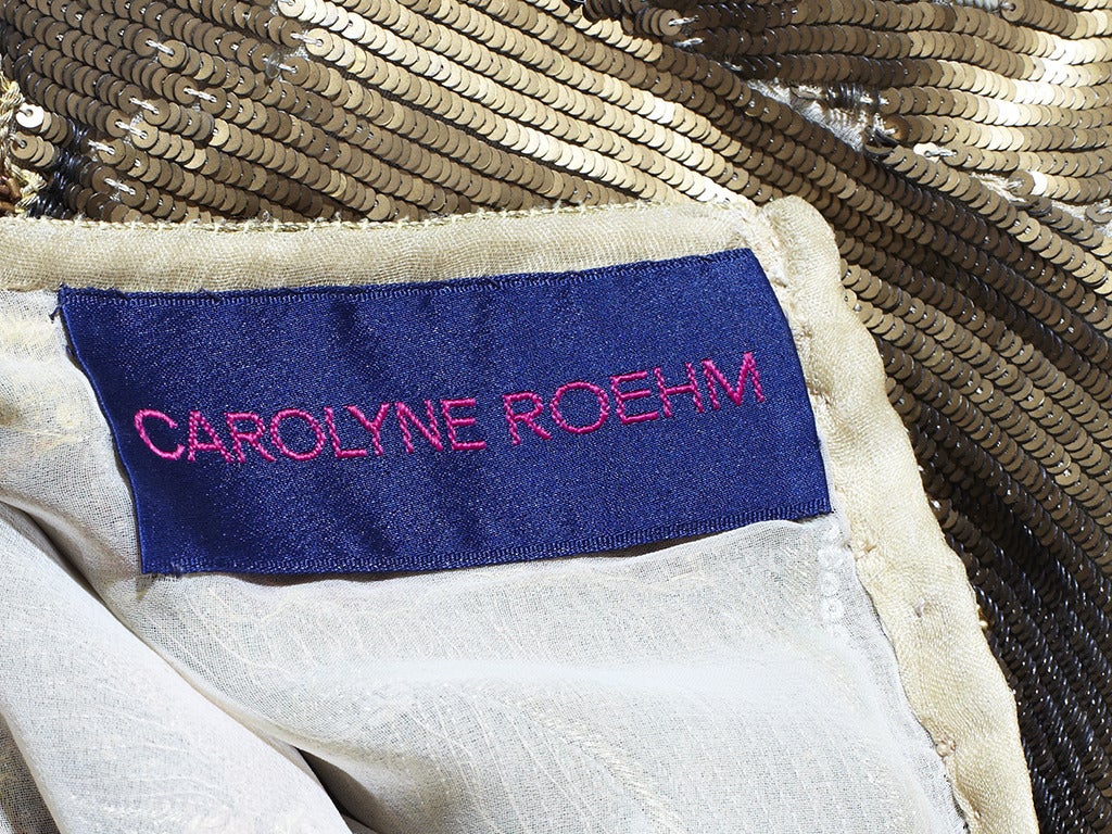 Carolyne Roehm Sequined and Embroidered Ensemble In Excellent Condition For Sale In New York, NY