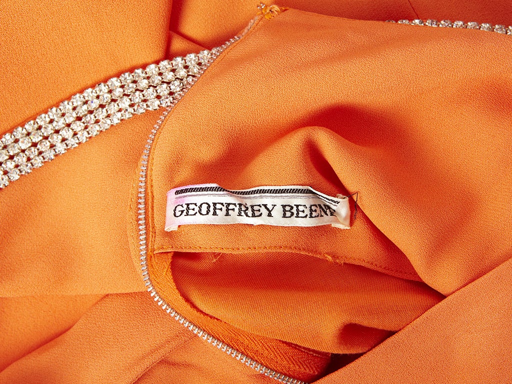 Orange Geoffrey Beene Crepe Toga Dress
