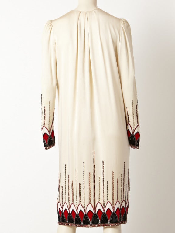 White Givenchy Art Deco Inspired Cocktail Dress