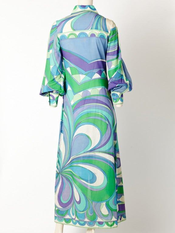 Pucci Cotton Shirt Dress In Excellent Condition In New York, NY