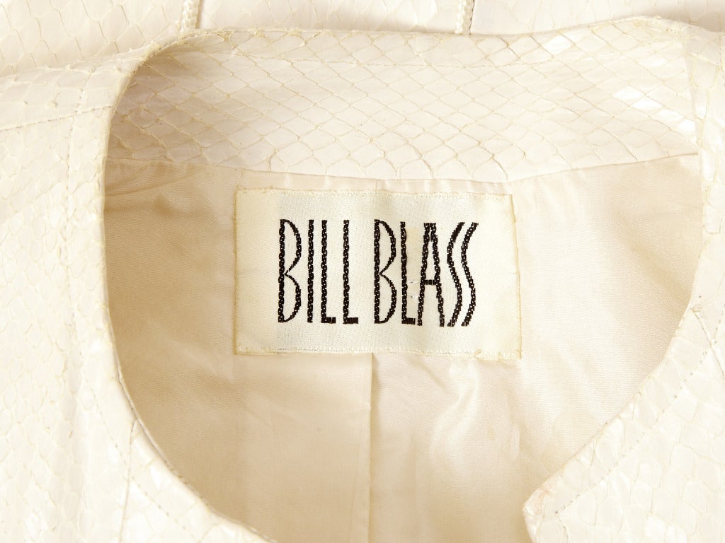 Women's Bill Blass Python Cropped Jacket