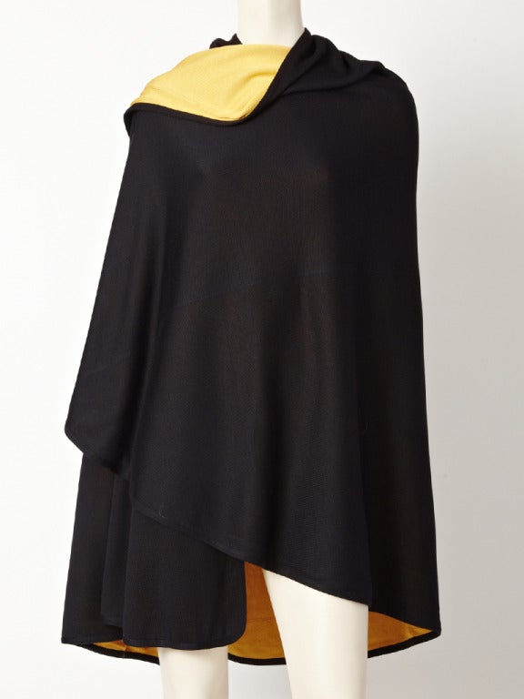 Isabel Canovas Reversible Silk Knit Cape In Excellent Condition In New York, NY