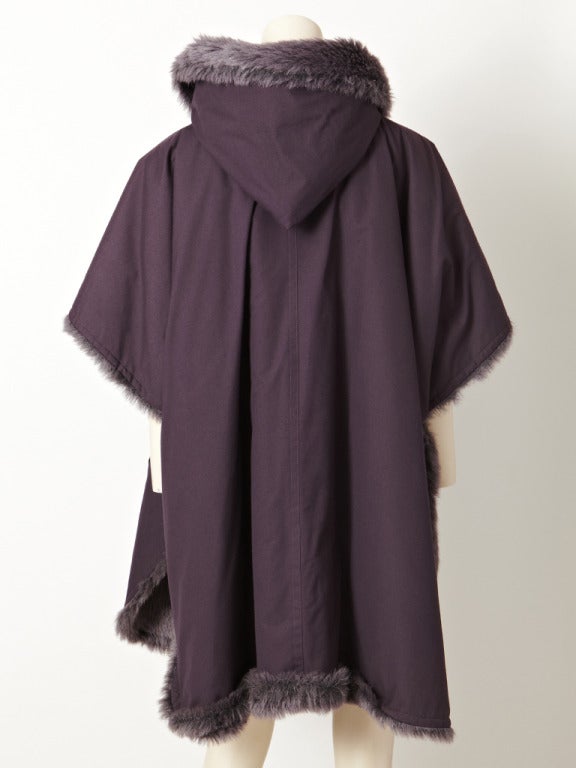 fur lined hooded cloak