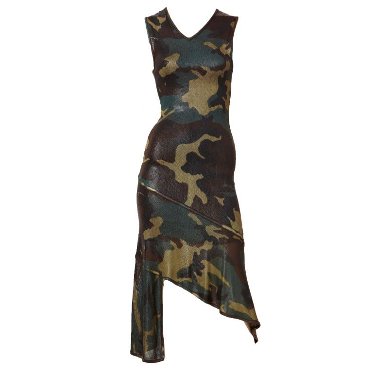 John Galliano for Christian Dior Camouflage Knit Drsz