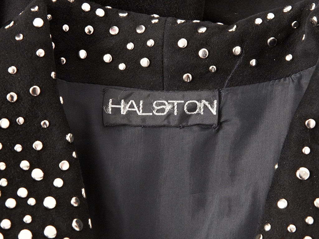 Women's Halston Suede Studded Jacket
