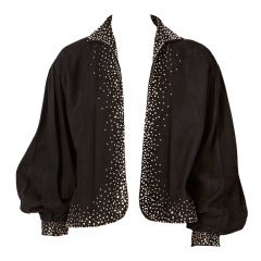 Retro Halston Suede Studded Jacket