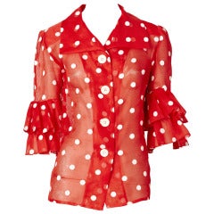 YSL Polka Dot Blouse