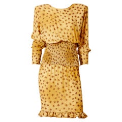 Valentino Leopard Print Chiffn Dress