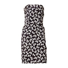 Yves Saint Laurent Bow Pattern Strapless Dress