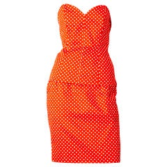 Yves Saint Laurent Polka Dot Bustier and Skirt