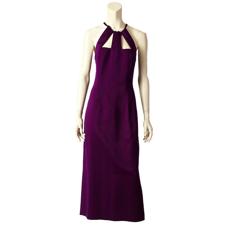 Victor Costa Halter Neck Gown at 1stdibs