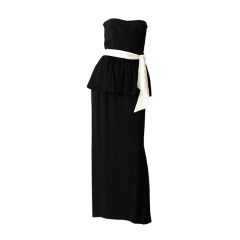 Retro Valentino Black + White Evening Gown