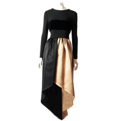 Vintage Bill Blass Satin + Jersey Gown