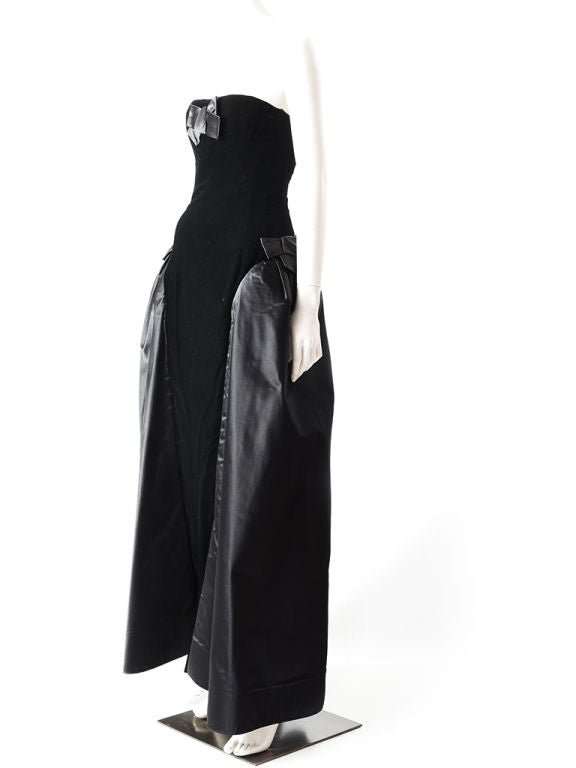 Adolfo "Infanta " Velvet + Duchess Satin Gown