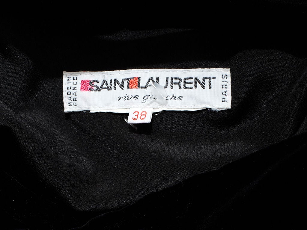 Yves St. Laurent Velvet and Taffeta Gown 1