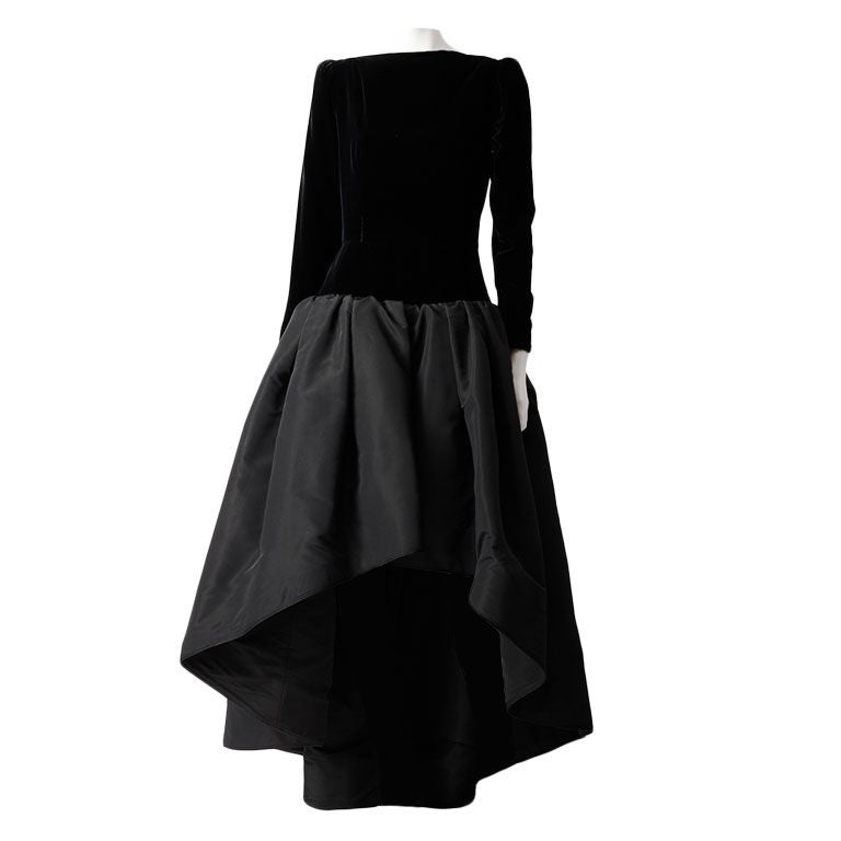 Yves St. Laurent Velvet and Taffeta Gown