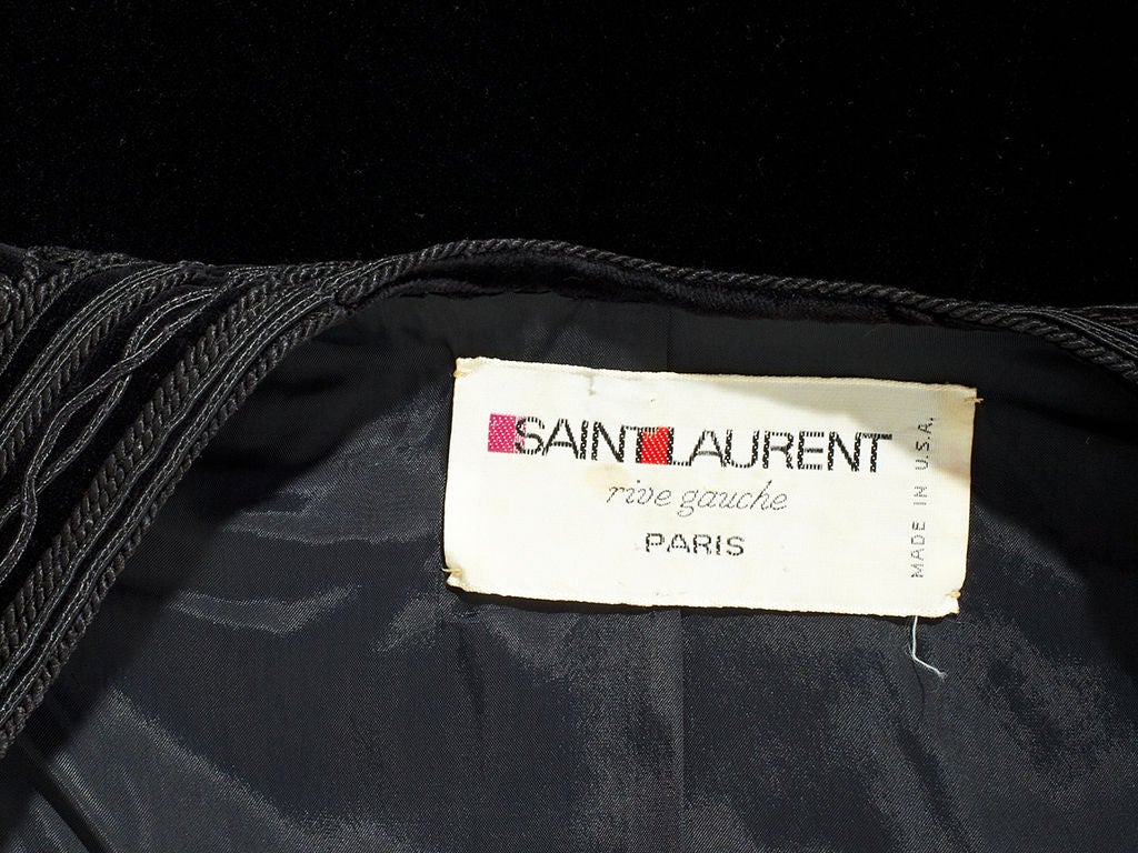 Yves St. Laurent Velvet Vest With Passementeri 1