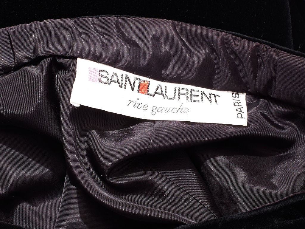 Yves St. Laurent Black Velvet Evening Skirt 1