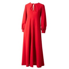 Vintage Oscar de la Renta Wool Crepe Dress