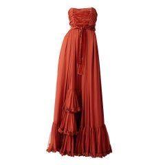 Yves St. Laurent  Chiffon Evening Gown