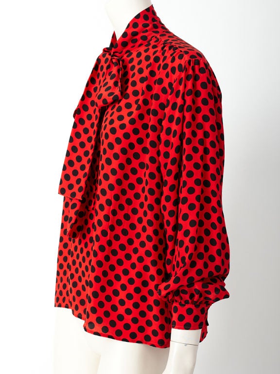 Yves St. laurent Polka Dot Blouse