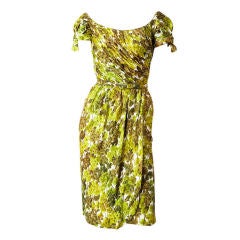 Ceil Chapman Floral Print Dress