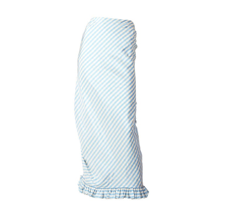 Oscar de la Renta Taffeta Stripe Bustle Skirt