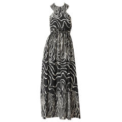 Vintage Donald Brooks Black + White Gtaphic Print Dress