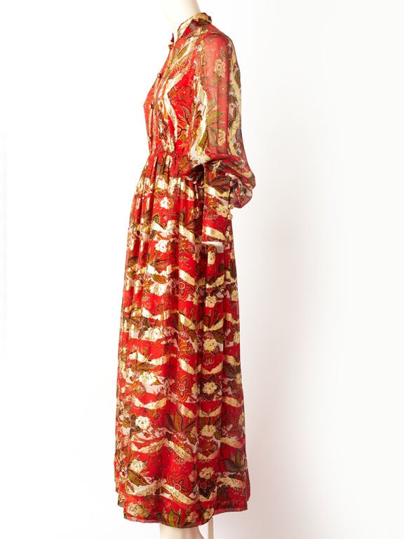 Christian Dior Lurex and Chiffon Dress