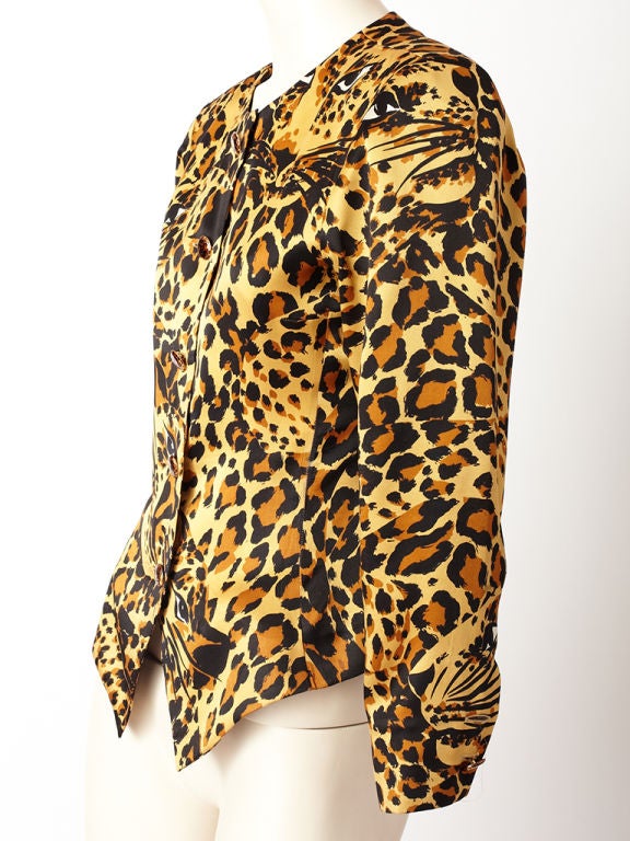Yves St. Laurent Leopard Print Jacket at 1stdibs