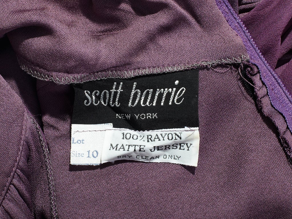 Scott Barrie Matte Jersey and Chiffon Gown 1