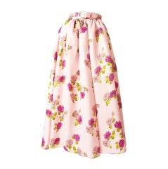 Oscar de la Renta Floral Print Skirt