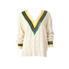 Bill Blass Cricket-Pullover mit Pailletten