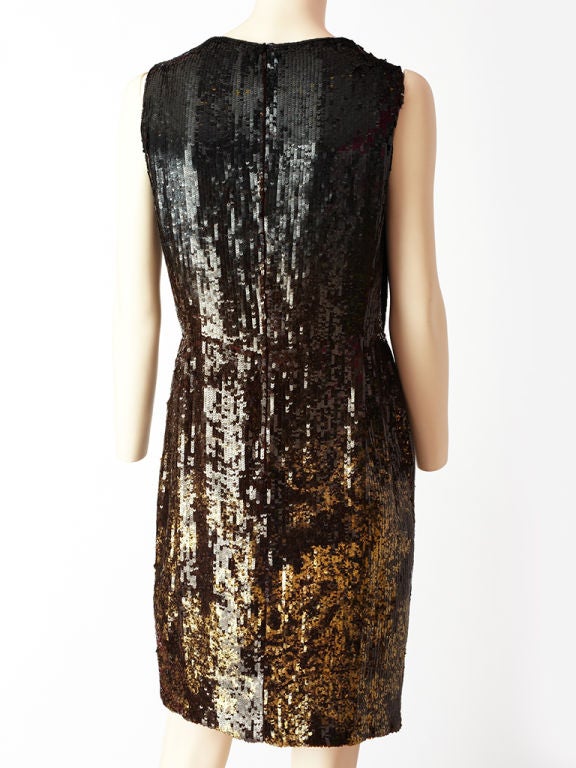 Women's Oscar de la Renta Sequined Cocktail Dress