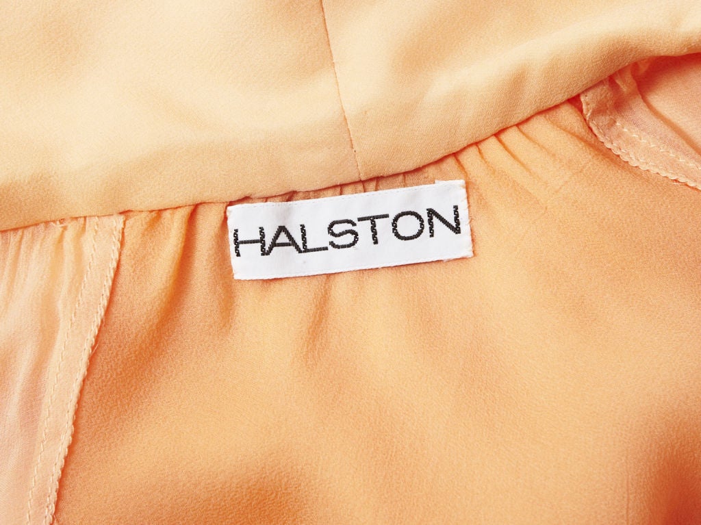 Orange Halston Chiffon Swing Dress