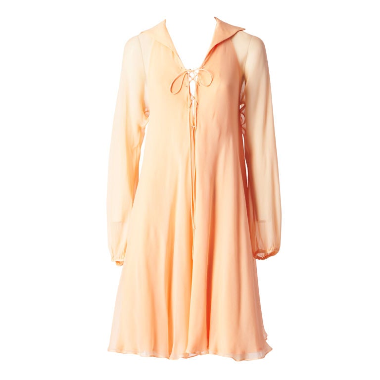 Halston Chiffon Swing Dress