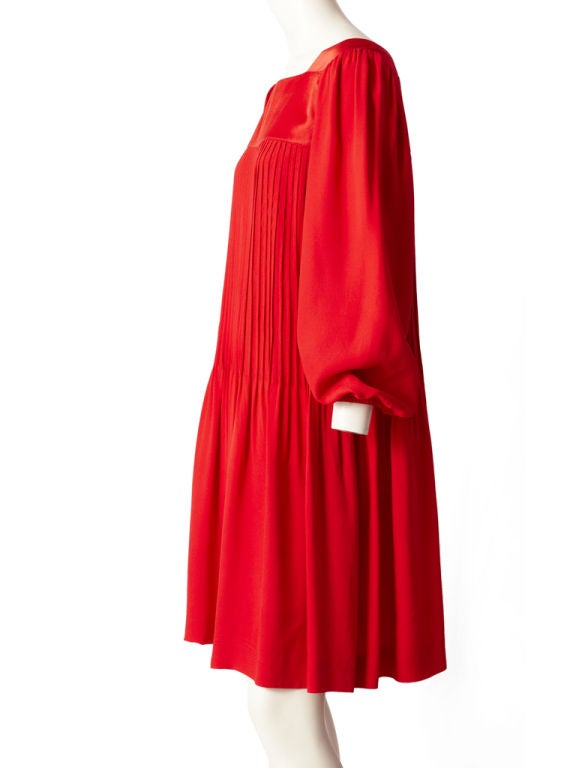 Yves St. Laurent, red crepe, 