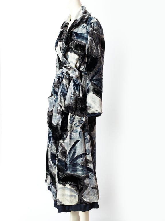 Issey Miyake Oversize Velvet Trench