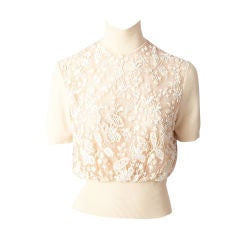 Valentino Lace Beaded Sweater