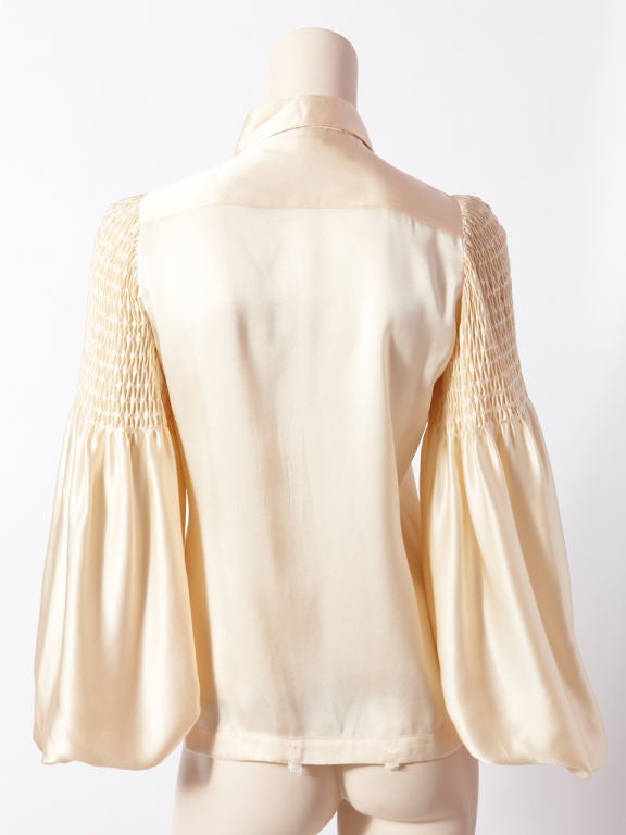 Women's Thea Porter Blouse With Smocking Detail